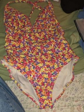 Old Navy Multicolor Floral One-Piece Swimsuit